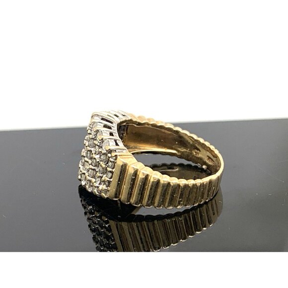 Cocktail Ring Diamond 14k Yellow Gold Cluster 0.75ctw Estate Women's Size 6.5 - Picture 2 of 14